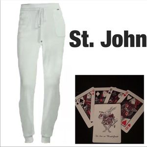 NWOT St John Cashmere Jogger Pants L Soft Casual